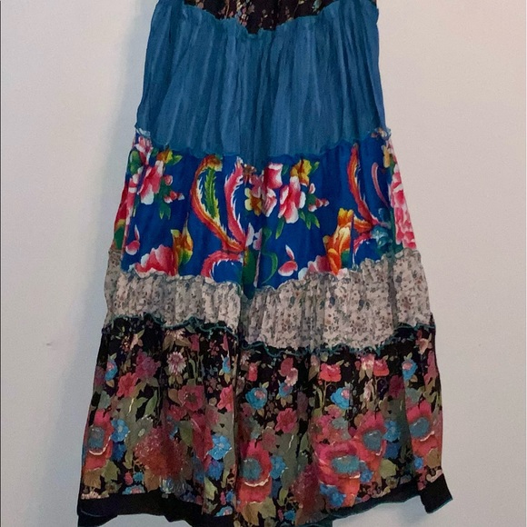 Eclectic Multicolored Bohemian Hippie Skirt Sz S - Picture 10 of 10